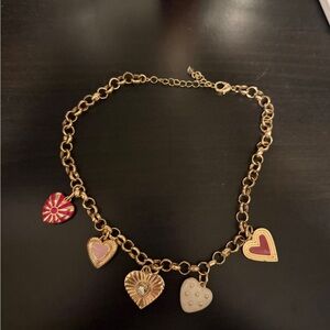 Gold Heart Charm Necklace